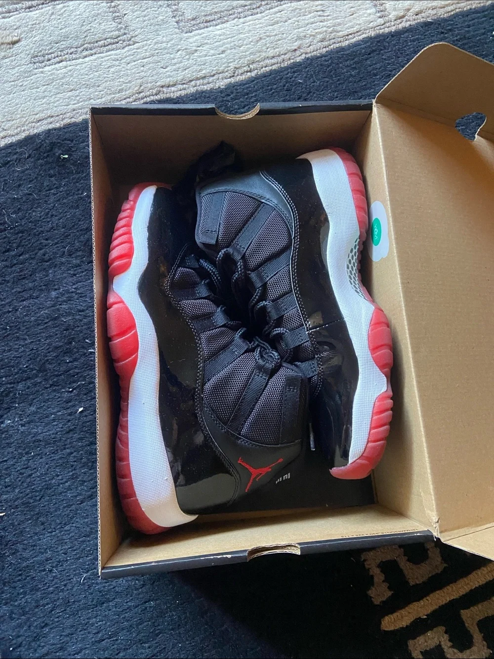 Jordan BRED Black and Red Retro 11-Style Basketball Sneakers